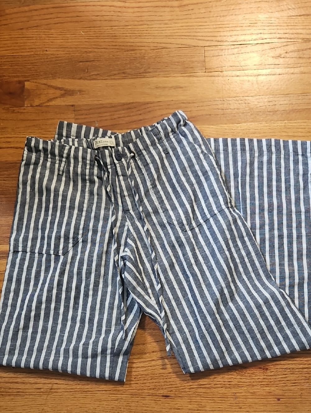 Striped Summer Pants Wide Leg